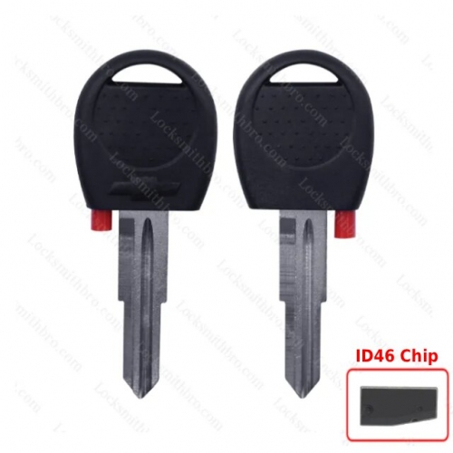 LockSmithbro ID46 Chip Chevrolet Transponder Key With Right Blade with Logo
