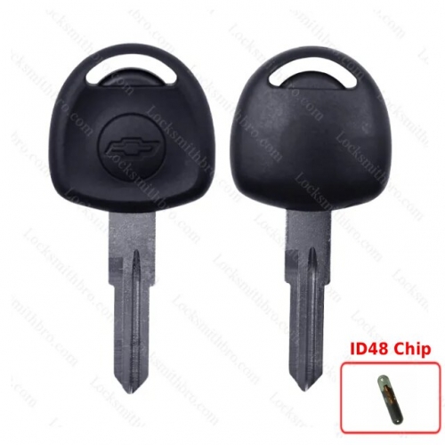 LockSmithbro ID48 Chip Chevrolet Transponder Key With Right Blade with Logo