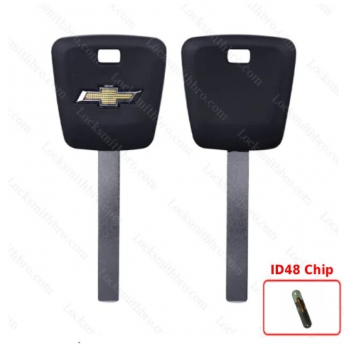 LockSmithbro ID48 Chip Chevrolet Transponder Key With Logo