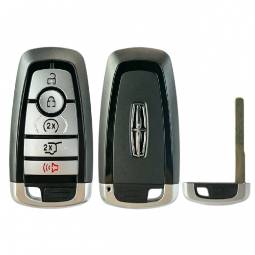 Ford T-Lincoln 4 button smart key shell with logo