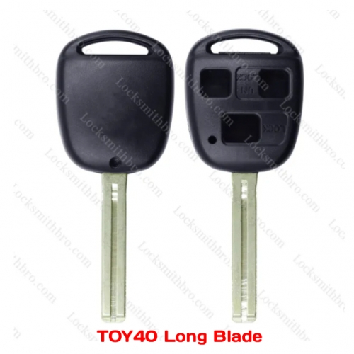 LockSmithbro 3 Button Toy40 long Blade Lexus Without Logo Remote Key Shell Case