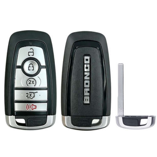 Ford Bronco 5 button smart key shell with logo
