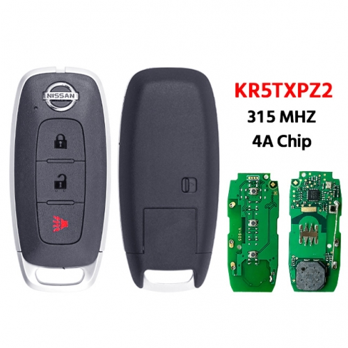 3Button T-Nissan smart key 315Mhz 4A Chip KR5TXPZ2  For T-Nissan  Pathfinder 2023 Genuine