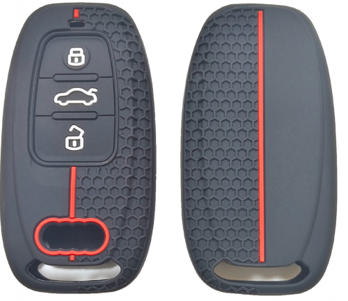 3 Button Silicone key case for Audi