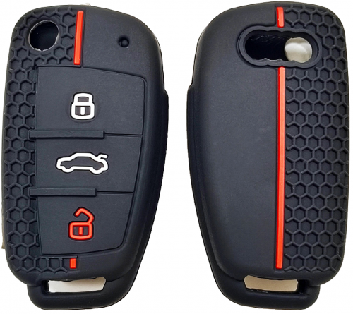 3 Button Silicone key case for Audi