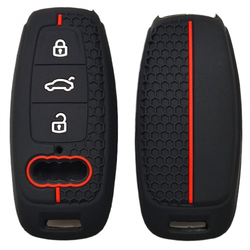 3 Button Silicone key case for Audi