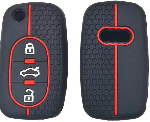 3 Button Silicone key case for Audi