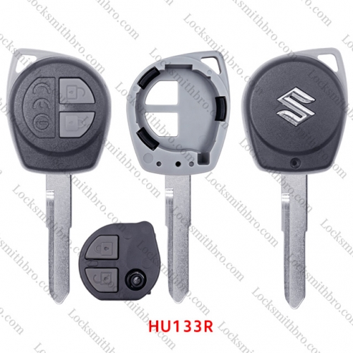LockSmithbro With Button Part HU133R blade with Logo 2 Button Suzuk Remote Key Shell with CEO word