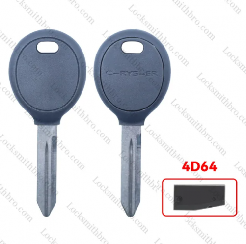 LockSmithbro ForChrysler With 4D64 Transponder Key with Logo