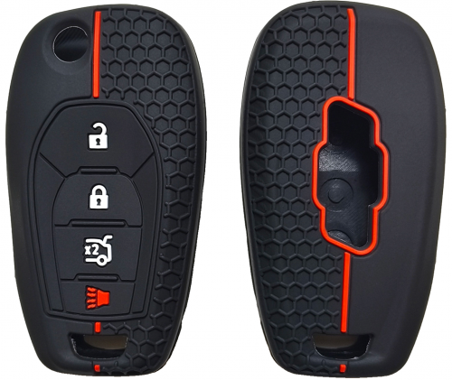 4 Button Silicone key case for Chevrolet