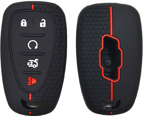 5Button Silicone key case for Chevrolet