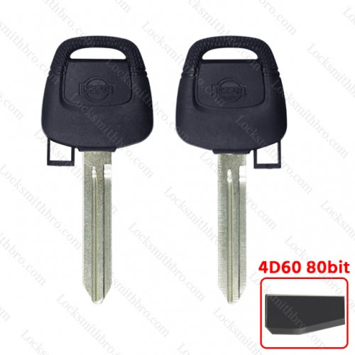 LockSmithbro 4D60 80bit Nissa With Logo Transponder Key
