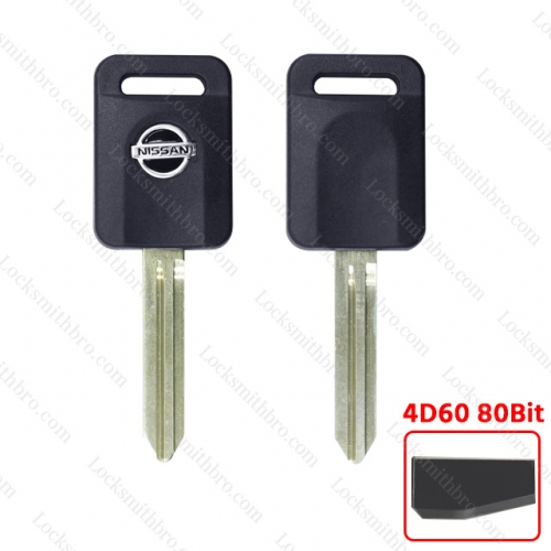 LockSmithbro 4D60 80bit Nissa With Logo Transponder Key