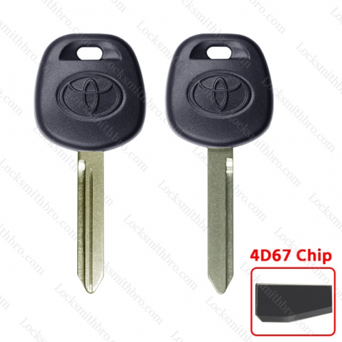 LockSmithbro 4D67 Chip TOY47 Toyot Transponder Key With Logo