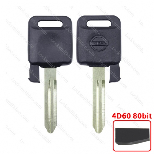 High Quality LockSmithbro 4D60 80bit Nissa With Logo Transponder Key