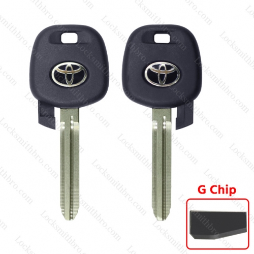 LockSmithbro  Toyot Transponder Key With G Chip TOY43 blade with Logo