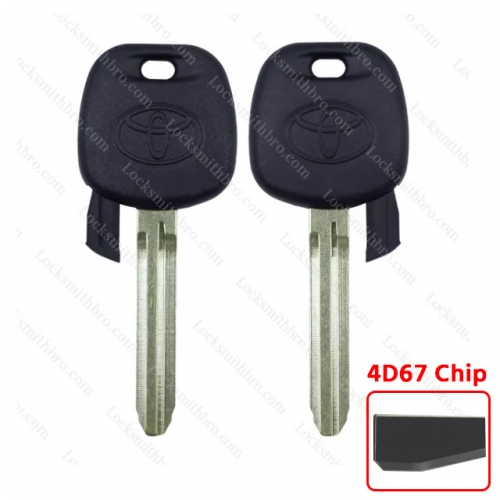 LockSmithbro 4D67 Chip TOY43 Toyot Transponder Key With Logo