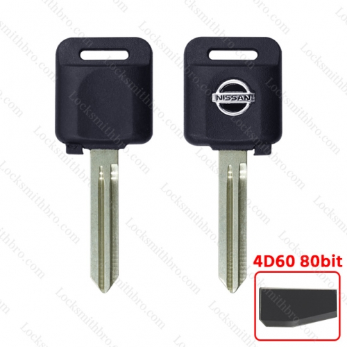 LockSmithbro 4D60 80bit Nissa With Logo Transponder Key