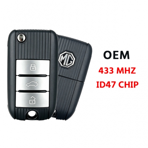 OEM 3Button MG Remote key 433Mhz ID47 chip with logo （Not smart key）
