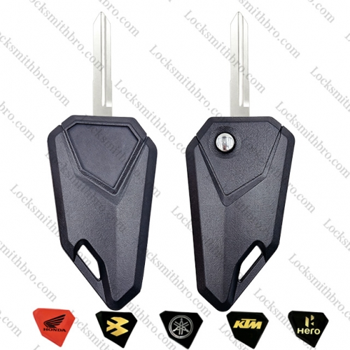 No Button Motorcycle Key Shell with Blade