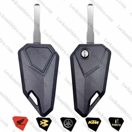 No Button Motorcycle Key Shell with Blade