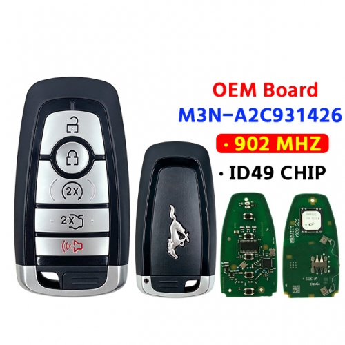 OEM Board 5Button smart key 902Mhz ID49 Chip   M3N-A2C931426 for 2018-2020 Ford Mustang