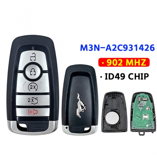 5-Button Ford Mustang Smart Key M3N-A2C931426 902Mhz ID49 chip For Ford Mustang 2018-2020