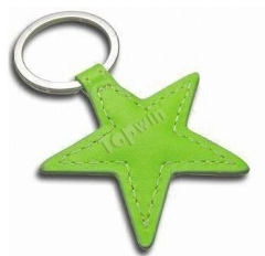 Star Shaped PU Leather Key Chain