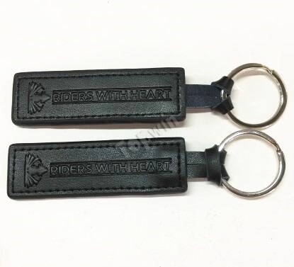Personalized Black Genuine Leather Key Chain Holder