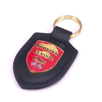 Custom Made Shield Leather Metal Key Chains