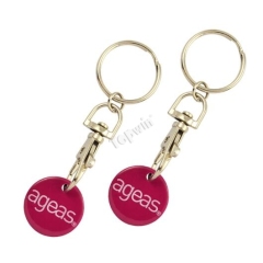 Cheap Plastic Trolley Coin Key Chains