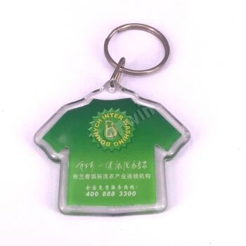 Cheap Logo Printed T Shirt Shape Acrylic Key Chains