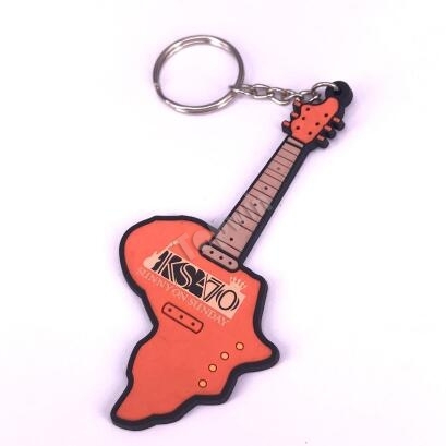 Custom Soft PVC Guitar Shape Key Chains