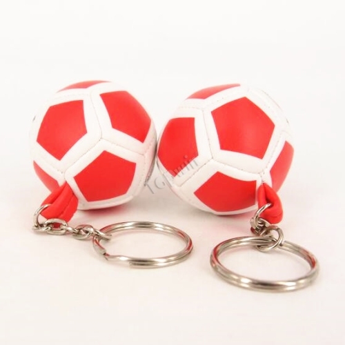 Porta-chaves plásticos impressos do futebol logotipo personalizado
