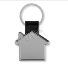 Personalized House Metal Leather Key Chains