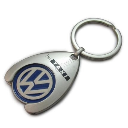 Custom Made Silver Metal Trolley Token Key Rings