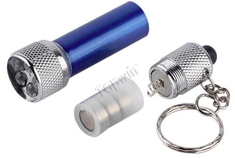 Wholesale Lot Of 50 Mini LED Flashlight Keychains – Batteries Included, Assorted Colors