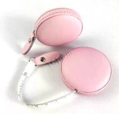 Pink Faux Leather Wrapped Retractable Body Tape Measure Wholesale