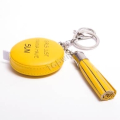 Custom Logo Printed Tape Measure Tassel Key Chains