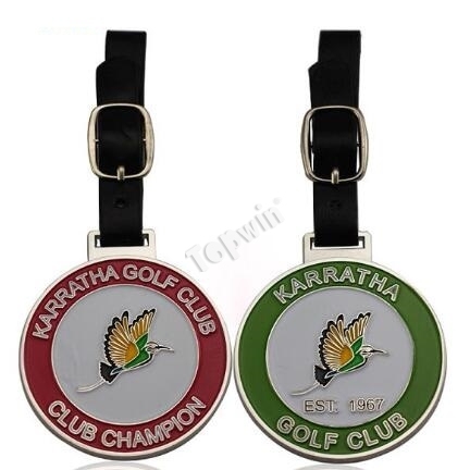 Personalized Metal Bag Tags for Gold Champion