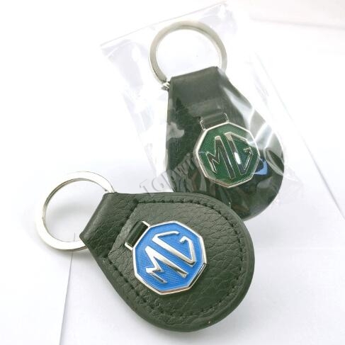 Customised MG Logo Leather and Metal Key Rings