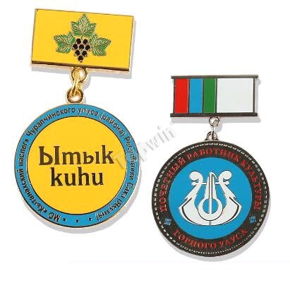 Premios de medalla militar a medida con cortina de cinta