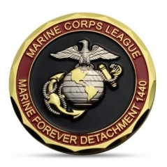 Double Sided Gold Marine Corps Challenge Coin Maker