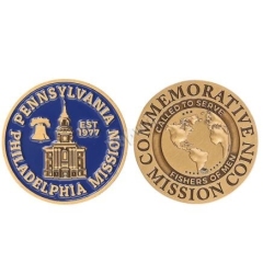 Bespoke Antique Gold Plating Commemorial Mission Coins