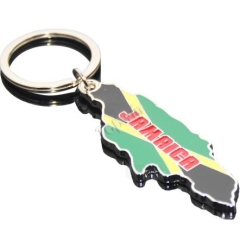 Customised Enamel Jamaica Tourist Metal Key Rings