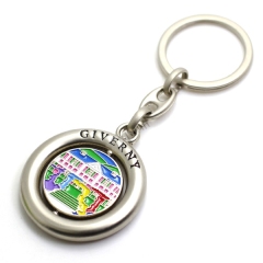 Cheap Promotional Printed Metal Key Chains