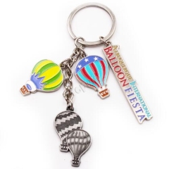 Personalised Enamel Balloon Design Metal Key Chain Pendant Factory