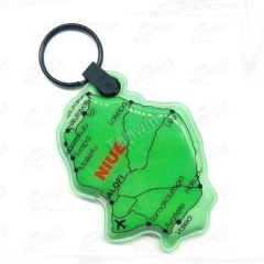 Personalised Map Design Plastic Small LED Key Chains