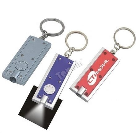 Hot Seller Rectangle Plastic Mini LED Keyrings Torch