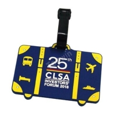 Customized 2D Logo Silicone Rubber Address Tags for 25th Anniversary